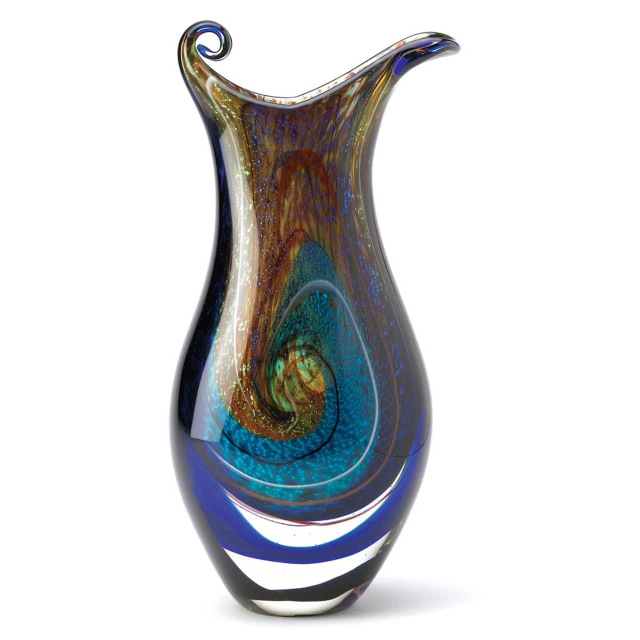 15.5&#x22; Galaxy Art Glass Vase